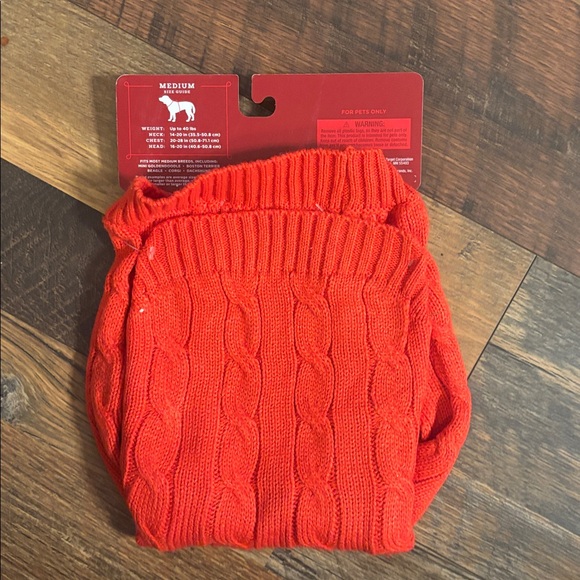 NWT Wondershop Vibrant Red Cable Knit Pet Sweater - Picture 4 of 5